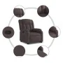 Sillón reclinable elevable tela marrón oscuro de , Sillones - Ref: Foro24-3205321, Precio: 309,43 €, Descuento: %