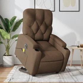 Sillón de masaje eléctrico reclinable elevable tela marrón de , Sillones - Ref: Foro24-3204750, Precio: 375,49 €, Descuento: %