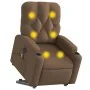 Sillón de masaje eléctrico reclinable elevable tela marrón de , Sillones - Ref: Foro24-3204750, Precio: 375,49 €, Descuento: %