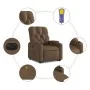 Sillón de masaje eléctrico reclinable elevable tela marrón de , Sillones - Ref: Foro24-3204750, Precio: 375,49 €, Descuento: %