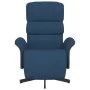 Sillón reclinable con reposapiés tela azul de , Sillones - Ref: Foro24-356608, Precio: 235,87 €, Descuento: %