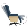 Sillón reclinable con reposapiés tela azul de , Sillones - Ref: Foro24-356608, Precio: 235,87 €, Descuento: %