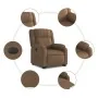 Sillón eléctrico reclinable elevable de tela marrón de , Sillones - Ref: Foro24-3205230, Precio: 371,82 €, Descuento: %