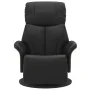 Sillón reclinable con reposapiés cuero sintético negro de , Sillones - Ref: Foro24-356629, Precio: 249,93 €, Descuento: %