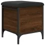 Banco con almacenaje madera ingeniería roble marrón 42x42x45 cm de , Bancos para recibidores y almacenamiento - Ref: Foro24-8...