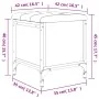 Banco con almacenaje madera ingeniería roble marrón 42x42x45 cm de , Bancos para recibidores y almacenamiento - Ref: Foro24-8...