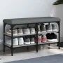 Banco zapatero madera de ingeniería gris Sonoma 82x32x47 cm by , Benches for halls and storage - Ref: Foro24-835160, Price: 6...