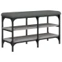 Banco zapatero madera de ingeniería gris Sonoma 82x32x47 cm by , Benches for halls and storage - Ref: Foro24-835160, Price: 6...