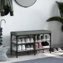 Banco zapatero madera de ingeniería gris Sonoma 82x32x47 cm by , Benches for halls and storage - Ref: Foro24-835160, Price: 6...