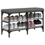 Banco zapatero madera de ingeniería gris Sonoma 82x32x47 cm by , Benches for halls and storage - Ref: Foro24-835160, Price: 6...
