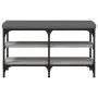 Banco zapatero madera de ingeniería gris Sonoma 82x32x47 cm by , Benches for halls and storage - Ref: Foro24-835160, Price: 6...