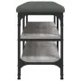 Banco zapatero madera de ingeniería gris Sonoma 82x32x47 cm by , Benches for halls and storage - Ref: Foro24-835160, Price: 6...