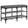 Banco zapatero madera de ingeniería gris Sonoma 82x32x47 cm by , Benches for halls and storage - Ref: Foro24-835160, Price: 6...