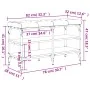 Banco zapatero madera de ingeniería gris Sonoma 82x32x47 cm by , Benches for halls and storage - Ref: Foro24-835160, Price: 6...