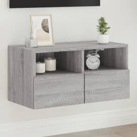 Mueble de pared TV madera de ingeniería Sonoma gris 60x30x30 cm de , Muebles TV - Ref: Foro24-836864, Precio: 43,83 €, Descue...