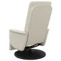 Sillón reclinable masaje con reposapiés cuero sintético crema de , Sillones - Ref: Foro24-356513, Precio: 232,77 €, Descuento: %
