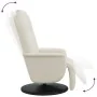 Sillón reclinable masaje con reposapiés cuero sintético crema de , Sillones - Ref: Foro24-356513, Precio: 232,77 €, Descuento: %