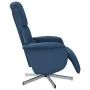 Sillón reclinable de masaje con reposapiés tela azul de , Sillones - Ref: Foro24-356676, Precio: 200,62 €, Descuento: %