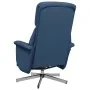 Sillón reclinable de masaje con reposapiés tela azul de , Sillones - Ref: Foro24-356676, Precio: 200,62 €, Descuento: %