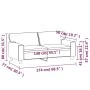 Sofá de 2 plazas de cuero sintético rojo vino 140 cm von , Sofas - Ref: Foro24-359420, Preis: 280,32 €, Rabatt: %