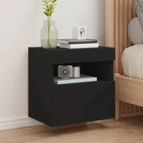 Mueble de TV de pared con luces LED negro 40x30x40 cm by , TV Furniture - Ref: Foro24-837171, Price: 39,66 €, Discount: %