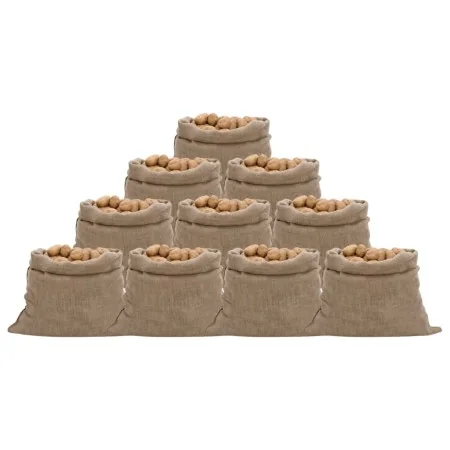 Sacos de yute 10 unidades 100x110 cm 100% yute 220 g/m² de , Maletas y bolsos de viaje - Ref: Foro24-155782, Precio: 57,25 €,...