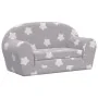 Sofá de niños de 2 plazas felpa suave gris claro con estrellas de , Mobiliario para bebés y niños pequeños - Ref: Foro24-3569...