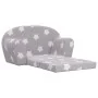 Sofá de niños de 2 plazas felpa suave gris claro con estrellas de , Mobiliario para bebés y niños pequeños - Ref: Foro24-3569...