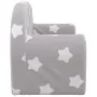 Sofá de niños de 2 plazas felpa suave gris claro con estrellas de , Mobiliario para bebés y niños pequeños - Ref: Foro24-3569...