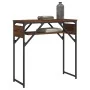 Mesa consola estante madera ingeniería marrón roble 75x30x75 cm by , Side tables - Ref: Foro24-837801, Price: 37,61 €, Discou...