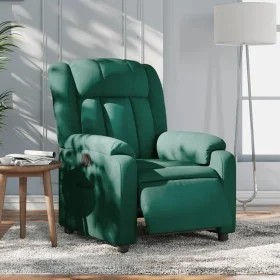 Sillón reclinable eléctrico tela verde oscuro de , Sillones - Ref: Foro24-3205298, Precio: 282,93 €, Descuento: %
