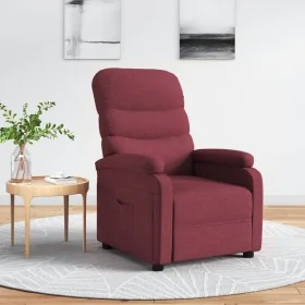 Sillón reclinable de tela rojo tinto de , Sillones - Ref: Foro24-344893, Precio: 173,76 €, Descuento: %