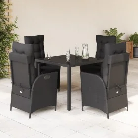 Set de muebles jardín 5 pzas con cojines ratán sintético negro de , Conjuntos de jardín - Ref: Foro24-3213321, Precio: 656,11...