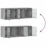 Mueble de pared puertas de vidrio gris Sonoma 102x37x35 cm de , Taquillas y armarios de almacenamiento - Ref: Foro24-836516, ...