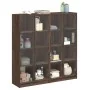 Estantería con puertas madera marrón roble 136x37x142 cm by , Sideboards - Ref: Foro24-3206523, Price: 247,67 €, Discount: %