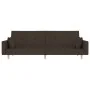 Sofá cama de 2 plazas con dos almohadas tela marrón oscuro de , Sofás - Ref: Foro24-375745, Precio: 286,96 €, Descuento: %
