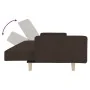 Sofá cama de 2 plazas con dos almohadas tela marrón oscuro de , Sofás - Ref: Foro24-375745, Precio: 286,96 €, Descuento: %