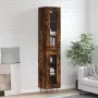 Aparador de madera contrachapada roble ahumado 34,5x34x180 cm by , Sideboards - Ref: Foro24-3199462, Price: 99,16 €, Discount: %