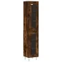 Aparador de madera contrachapada roble ahumado 34,5x34x180 cm by , Sideboards - Ref: Foro24-3199462, Price: 99,16 €, Discount: %