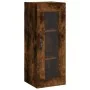 Aparador de madera contrachapada roble ahumado 34,5x34x180 cm by , Sideboards - Ref: Foro24-3199462, Price: 99,16 €, Discount: %