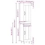 Aparador de madera contrachapada roble ahumado 34,5x34x180 cm by , Sideboards - Ref: Foro24-3199462, Price: 99,16 €, Discount: %