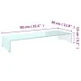 Mueble TV/Elevador de monitor cristal verde 90x30x13 cm de , Muebles TV - Ref: Foro24-244146, Precio: 86,68 €, Descuento: %
