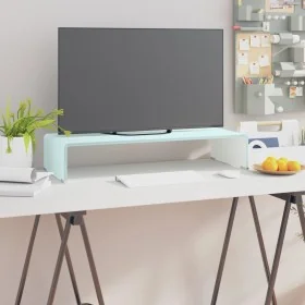 Mueble TV/Elevador de monitor cristal verde 70x30x13 cm de , Muebles TV - Ref: Foro24-244144, Precio: 88,68 €, Descuento: %
