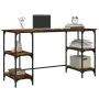 Escritorio metal madera ingeniería roble ahumado 140x50x75 cm de , Escritorios - Ref: Foro24-845328, Precio: 87,16 €, Descuen...