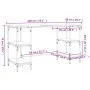 Escritorio metal madera ingeniería roble ahumado 140x50x75 cm de , Escritorios - Ref: Foro24-845328, Precio: 87,16 €, Descuen...