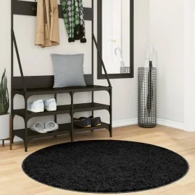 Alfombra peluda de pelo largo moderna PAMPLONA negro Ø 120 cm de , Alfombras - Ref: Foro24-375289, Precio: 41,68 €, Descuento: %