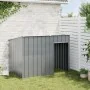 Caseta perros con tejado acero galvanizado gris 153x91x110 cm de , Casetas para perros - Ref: Foro24-172572, Precio: 162,31 €...