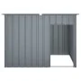 Caseta perros con tejado acero galvanizado gris 153x91x110 cm de , Casetas para perros - Ref: Foro24-172572, Precio: 162,31 €...