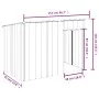 Caseta perros con tejado acero galvanizado gris 153x91x110 cm de , Casetas para perros - Ref: Foro24-172572, Precio: 162,31 €...
