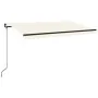 Toldo manual retráctil con LED crema 450x350 cm de , Toldos - Ref: Foro24-3069202, Precio: 454,65 €, Descuento: %